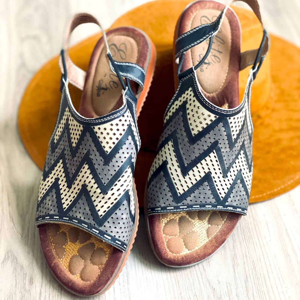 Corkys Chevron Leather Sandal